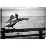 Pelican on a Pier Acrylic Block Prints