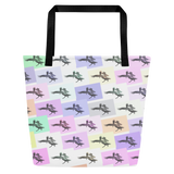 Pretty Pelicans All-Over Print Large Tote Bag