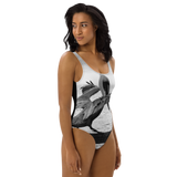 Pelican on a Pier One-Piece Swimsuit