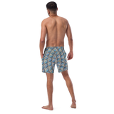 Swirling Beach Face Men's swim trunks