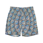 Swirling Beach Face Men's swim trunks