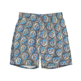 Swirling Beach Face Men's swim trunks