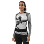 Pelican on a Pier Tapered Cut Rash Guard