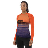 Sunset Pier Tapered Cut Rash Guard