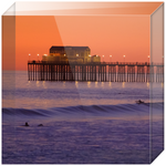 Sunset Pier Acrylic Block Prints