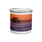 Sunset Pier Enamel Mug