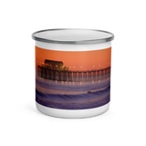 Sunset Pier Enamel Mug