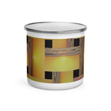 Sunset Plaid Enamel Mug