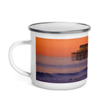 Sunset Pier Enamel Mug