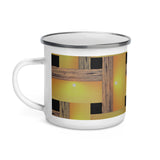 Sunset Plaid Enamel Mug