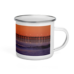 Sunset Pier Enamel Mug