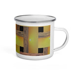 Sunset Plaid Enamel Mug