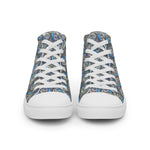 Swirling Beach Face men's high top canvas shoes