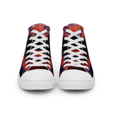 Technicolor Tide Men’s high top canvas shoes