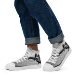 Pelican on a Pier Men's high top canvas shoes