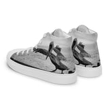 Pelican on a Pier Men's high top canvas shoes