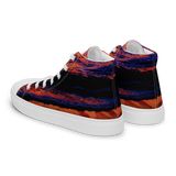 Technicolor Tide Men’s high top canvas shoes