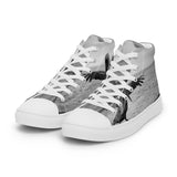 Pelican on a Pier Men's high top canvas shoes