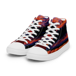 Technicolor Tide Men’s high top canvas shoes