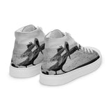 Pelican on a Pier Men's high top canvas shoes