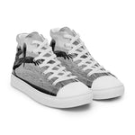 Pelican on a Pier Men's high top canvas shoes