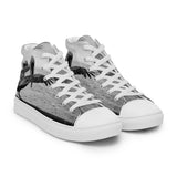 Pelican on a Pier Men's high top canvas shoes