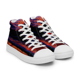 Technicolor Tide Men’s high top canvas shoes