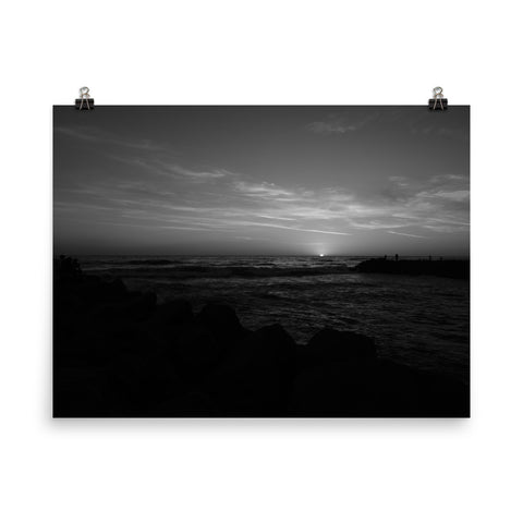 B&W Sunset Poster