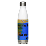 Respect the Beach Stainless Steel Water Bottle