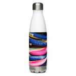 Stack of Surfboards Stainless Steel Water Bottle