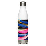 Stack of Surfboards Stainless Steel Water Bottle