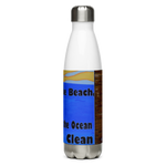 Respect the Beach Stainless Steel Water Bottle