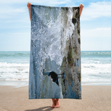 Splish Splash Seagull Beach Towel