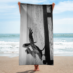 Pelican on the Pier Beach Towel