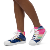 Surf's Up! women’s high top canvas shoes