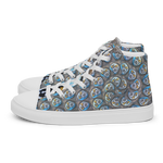 Swirling Beach Face Women’s High Top Canvas Shoes