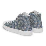 Swirling Beach Face Women’s High Top Canvas Shoes