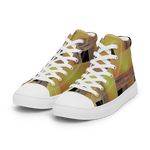 Sunset Plaid women's high top canvas shoes