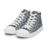 Swirling Beach Face Women’s High Top Canvas Shoes