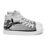 Pelican on a Pier women’s high top canvas shoes