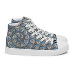 Swirling Beach Face Women’s High Top Canvas Shoes