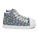 Swirling Beach Face Women’s High Top Canvas Shoes