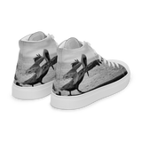 Pelican on a Pier women’s high top canvas shoes