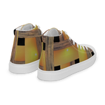 Sunset Plaid women's high top canvas shoes