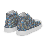 Swirling Beach Face Women’s High Top Canvas Shoes