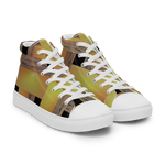 Sunset Plaid women's high top canvas shoes